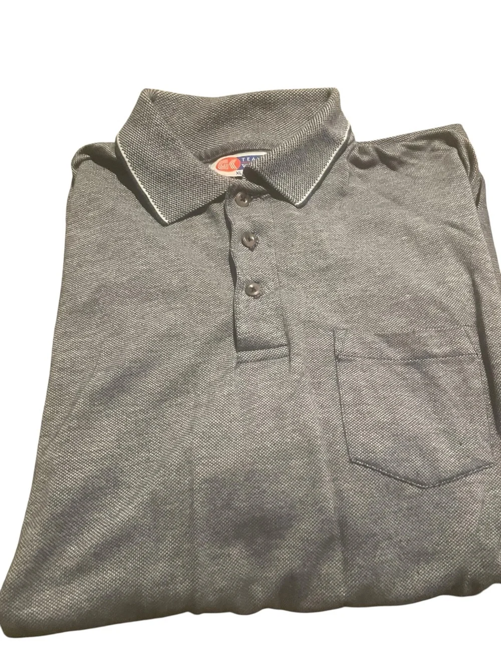 GK Men’s Grey Polo with Chest Pocket